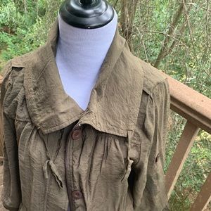 Green Edge 3/4 sleeve jacket